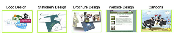 Logo Design Stationery Brochure and Leaflet Design Websites Cartoons
